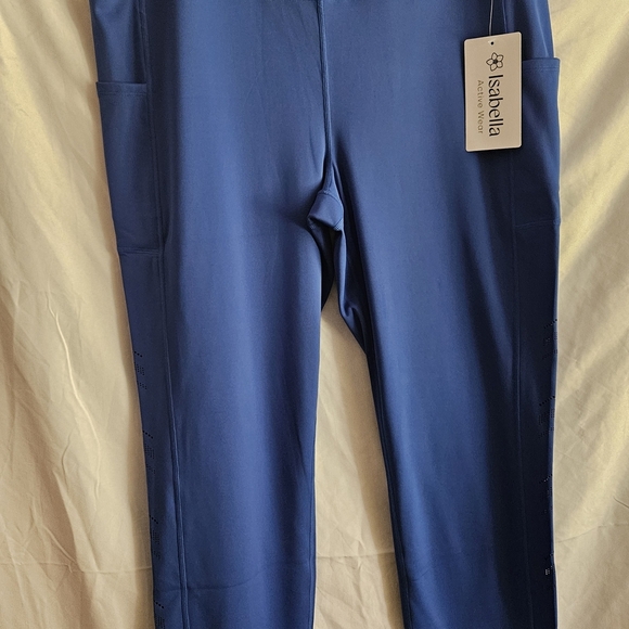 #43 IsAbella Vibrant Blue Active Leggings - Picture 1 of 4